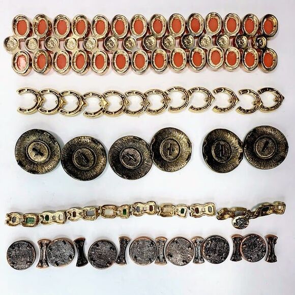 Vintage Stretch Bracelet Jewelry Making Supplies Set of 5 DIY Crafting - Picture 8 of 10